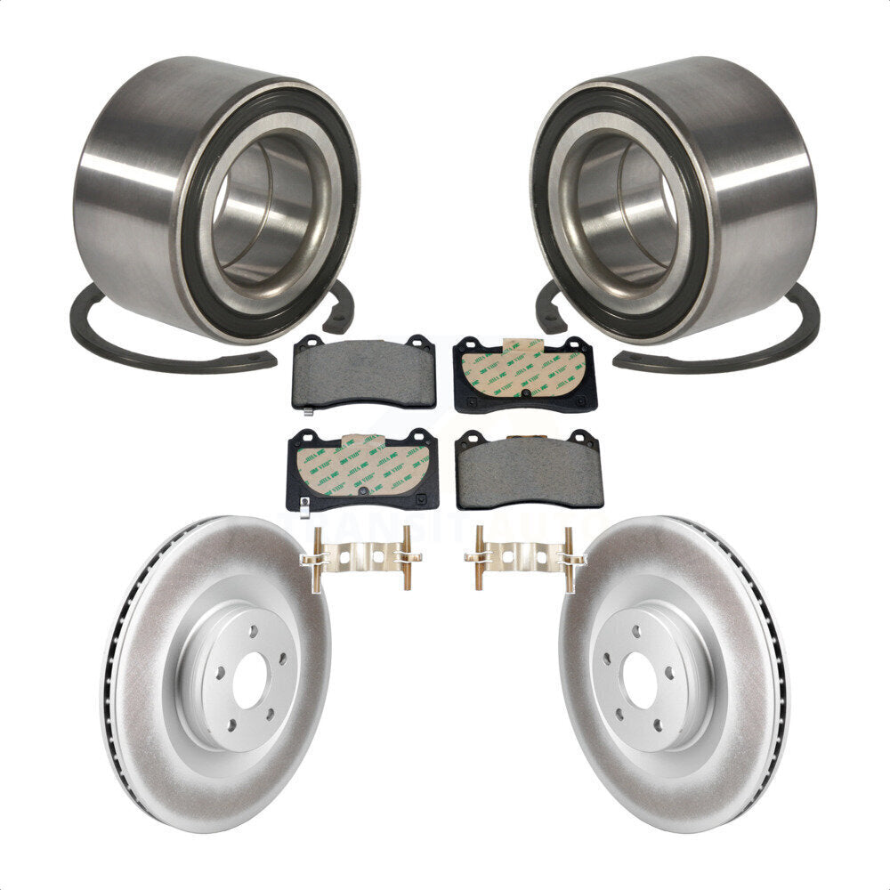 Wheel Bearing Coated Disc Brake Rotor Pads Front Kit For 2016-2018 Ford Focus RS