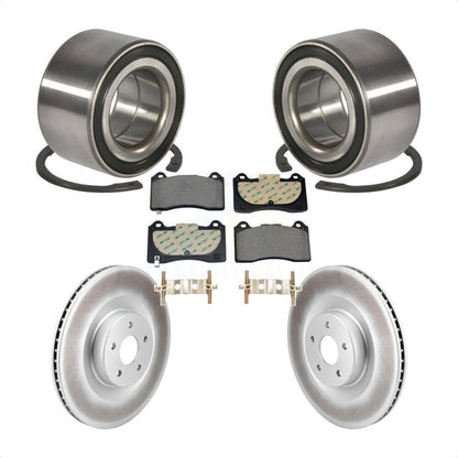 Wheel Bearing Coated Disc Brake Rotor Pads Front Kit For 2016-2018 Ford Focus RS