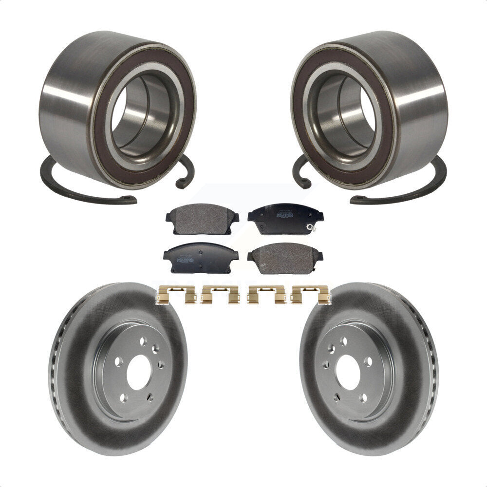 Wheel Bearing Coated Brake Rotor & Pad Front Kit For Chevrolet Trax Buick Encore
