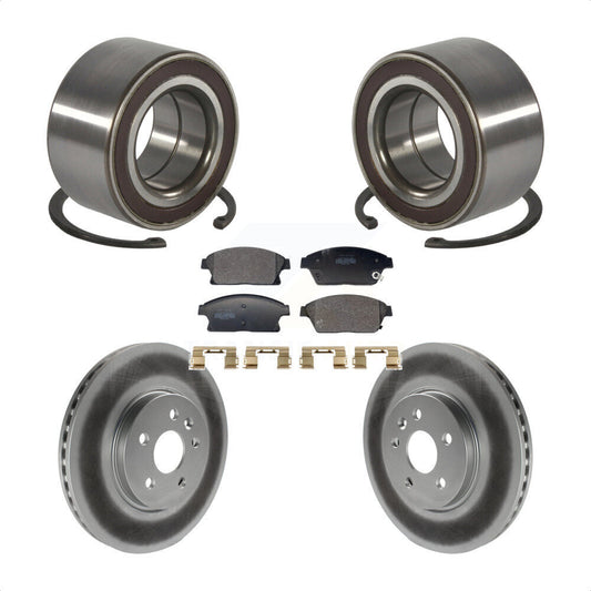 Wheel Bearing Coated Brake Rotor & Pad Front Kit For Chevrolet Trax Buick Encore