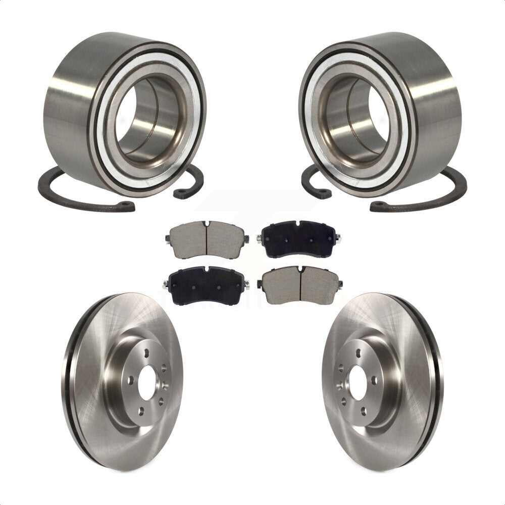 Wheel Bearing Disc Brake Rotors And Pads Front Kit For 2018 Jaguar E-Pace S/SE