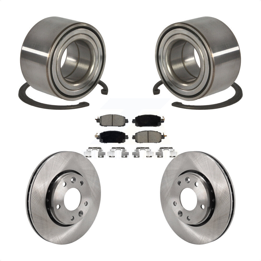 Wheel Bearing Disc Brake Rotors And Ceramic Pads Front Kit For Nissan Kicks