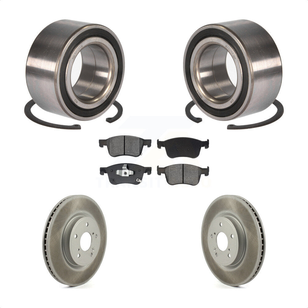 Wheel Bearing Coated Disc Brake Rotors And Pads Front Kit For Honda Accord