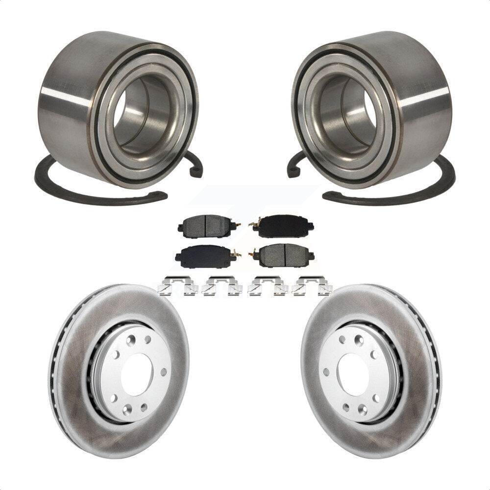 Wheel Bearing Coated Disc Brake Rotors And Pads Front Kit For Nissan Kicks