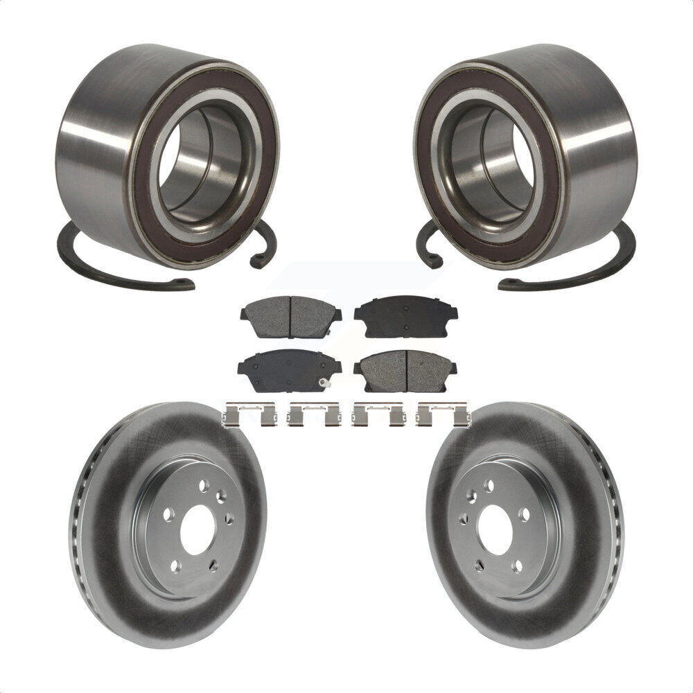 Wheel Bearing Coated Brake Rotor & Pad Front Kit For Chevrolet Trax Buick Encore