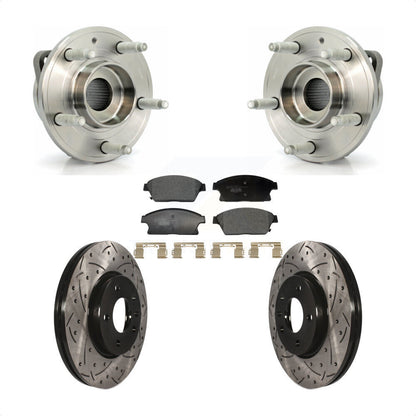 Hub Bearing Drill Slot Brake Rotor Pads Front Kit For Chevrolet Cruze Buick Volt