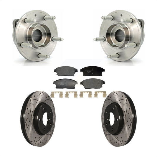 Hub Bearing Drill Slot Brake Rotor Pads Front Kit For Chevrolet Cruze Buick Volt