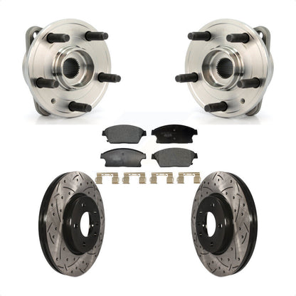 Hub Bearing Assembly Drilled Slot Brake Rotor Pads Front Kit For Chevrolet Cruze