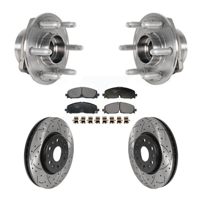 Hub Bearing Drilled Slot Brake Rotor Pad Front Kit For Chevrolet Traverse Blazer
