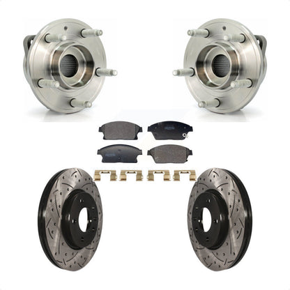 Hub Bearing Drill Slot Brake Rotor Pads Front Kit For Chevrolet Cruze Buick Volt