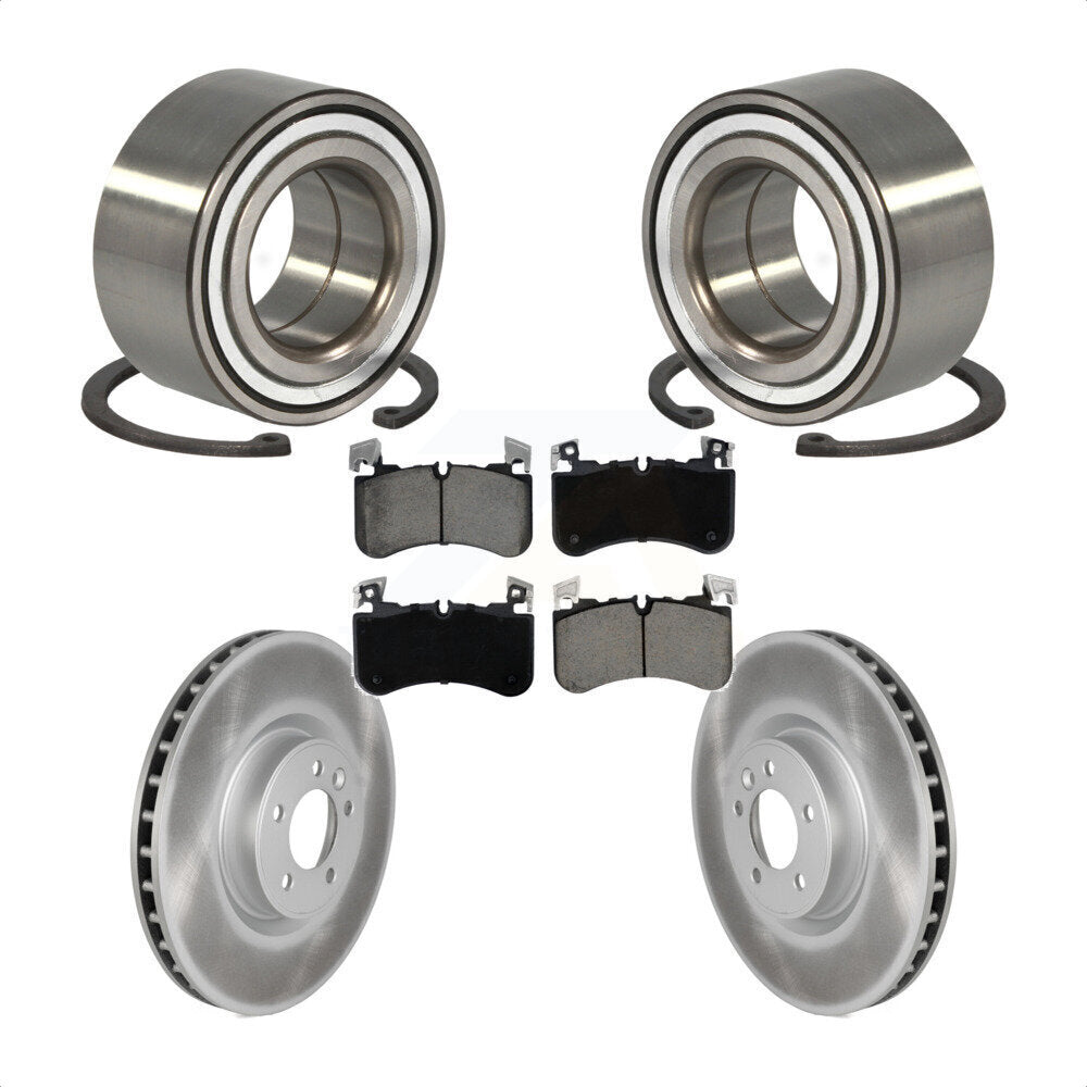 Wheel Bearing Coated Disc Brake Rotor & Pad Front Kit For Land Rover Range Sport