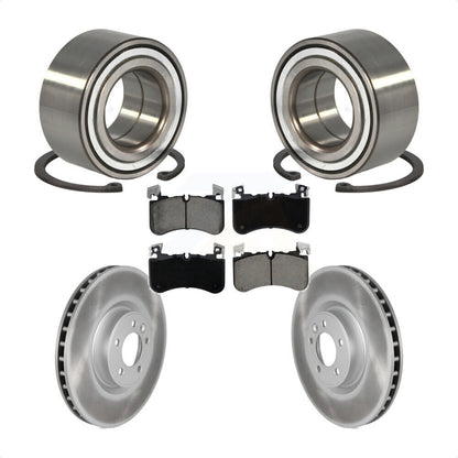 Wheel Bearing Coated Disc Brake Rotor & Pad Front Kit For Land Rover Range Sport