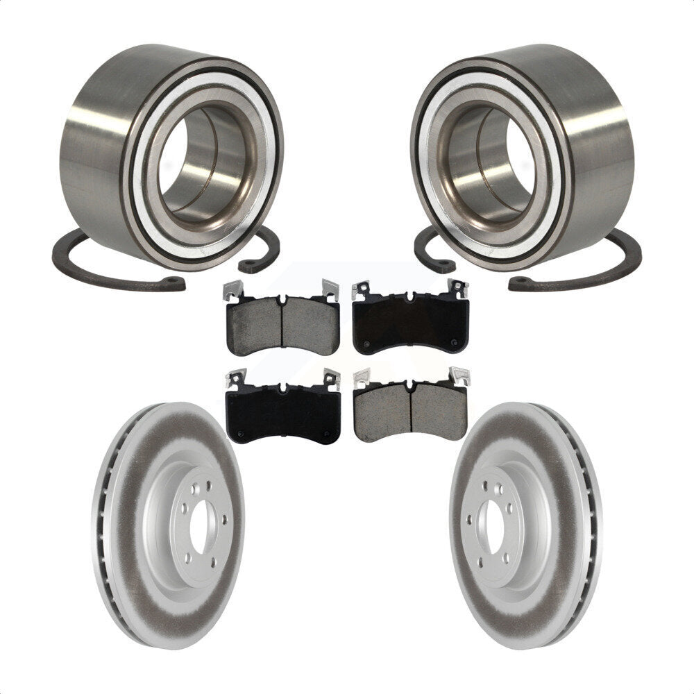 Wheel Bearing Coated Disc Brake Rotor & Pad Front Kit For Land Rover Range Sport