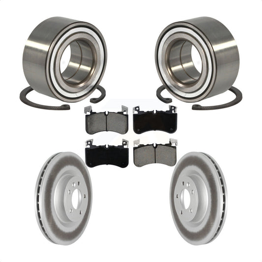 Wheel Bearing Coated Disc Brake Rotor & Pad Front Kit For Land Rover Range Sport