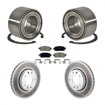 Wheel Bearing Coated Disc Brake Rotor And Ceramic Pad Front Kit For Nissan Kicks