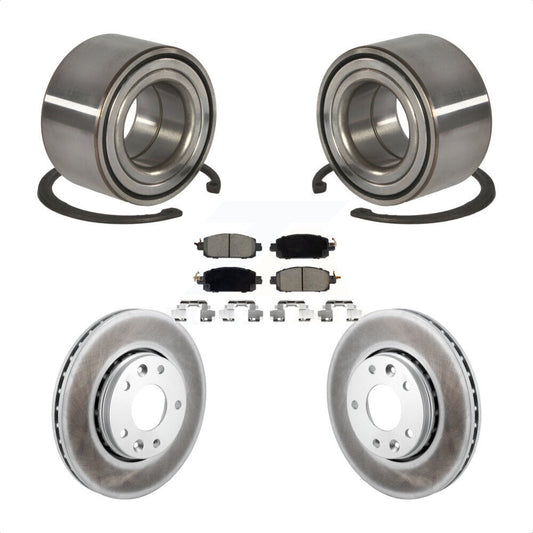 Wheel Bearing Coated Disc Brake Rotor And Ceramic Pad Front Kit For Nissan Kicks