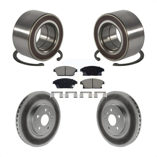 Wheel Bearing Coated Brake Rotor & Pad Front Kit For Chevrolet Trax Buick Encore