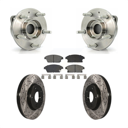 Hub Bearing Drill Slot Brake Rotor Pads Front Kit For Chevrolet Cruze Buick Volt
