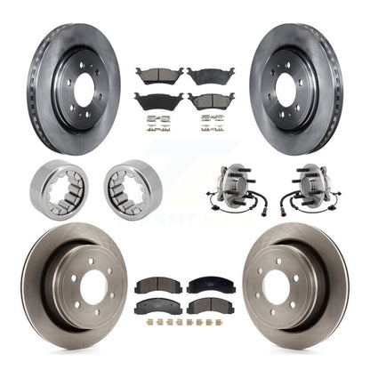 Hub Bearing Brake Rotor Pads Shoe Front Rear Kit (10Pc) For 18-20 Ford F-150 RWD