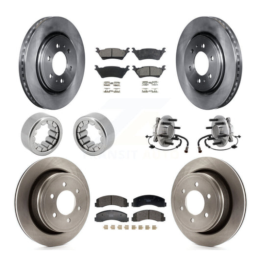 Hub Bearing Brake Rotor Pads Shoe Front Rear Kit (10Pc) For 18-20 Ford F-150 RWD
