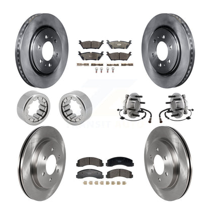 Hub Bearing Brake Rotor Pads Shoe Front Rear Kit (10Pc) For 18-20 Ford F-150 RWD