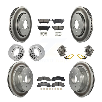 Hub Bearing Coated Brake Rotor And Pad Shoe Front Rear Kit (10Pc) For Ford F-150