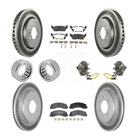 Hub Bearing Coated Brake Rotor And Pad Shoe Front Rear Kit (10Pc) For Ford F-150