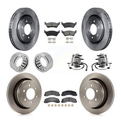 Hub Bearing Brake Rotor Pads Shoe Front Rear Kit (10Pc) For 18-20 Ford F-150 RWD