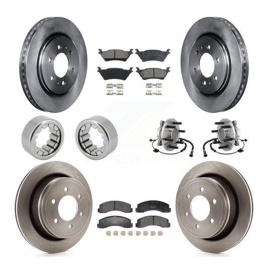 Hub Bearing Brake Rotor Pads Shoe Front Rear Kit (10Pc) For 18-20 Ford F-150 RWD