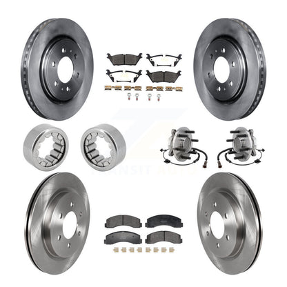 Hub Bearing Brake Rotor Pads Shoe Front Rear Kit (10Pc) For 18-20 Ford F-150 RWD