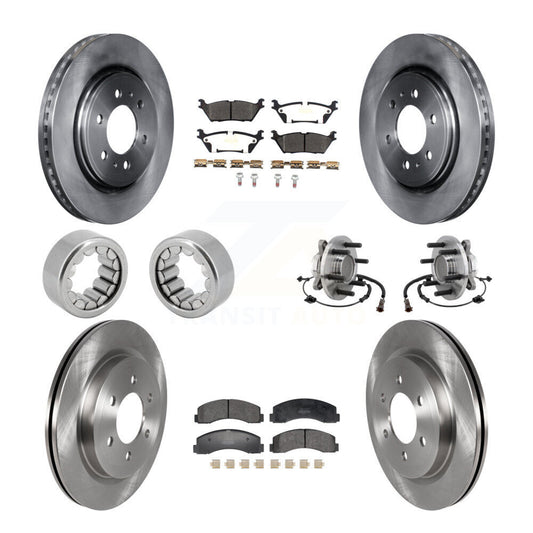 Hub Bearing Brake Rotor Pads Shoe Front Rear Kit (10Pc) For 18-20 Ford F-150 RWD