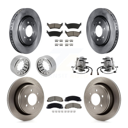 Hub Bearing Brake Rotor Pads Shoe Front Rear Kit (10Pc) For 18-20 Ford F-150 RWD
