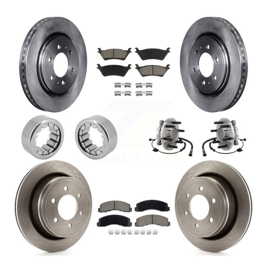 Hub Bearing Brake Rotor Pads Shoe Front Rear Kit (10Pc) For 18-20 Ford F-150 RWD