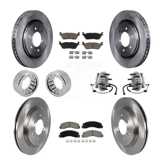 Hub Bearing Brake Rotor Pads Shoe Front Rear Kit (10Pc) For 18-20 Ford F-150 RWD