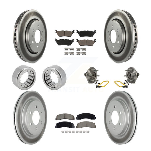 Hub Bearing Coated Brake Rotor And Pad Shoe Front Rear Kit (10Pc) For Ford F-150