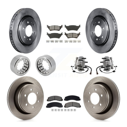 Hub Bearing Brake Rotor Pads Shoe Front Rear Kit (10Pc) For 18-20 Ford F-150 RWD