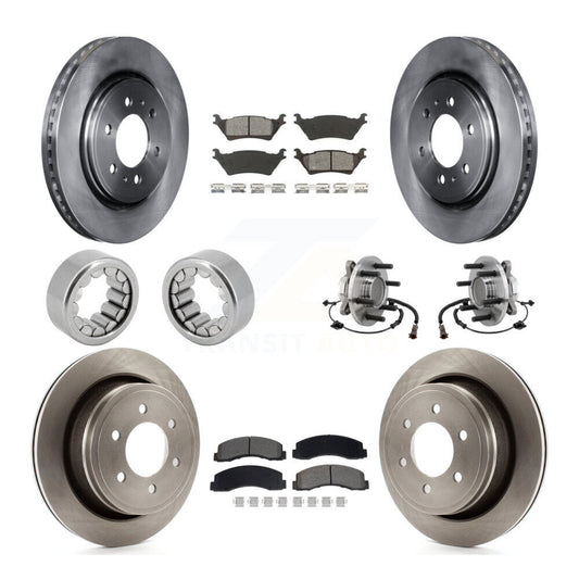 Hub Bearing Brake Rotor Pads Shoe Front Rear Kit (10Pc) For 18-20 Ford F-150 RWD
