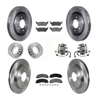 Hub Bearing Brake Rotor Pads Shoe Front Rear Kit (10Pc) For 18-20 Ford F-150 RWD