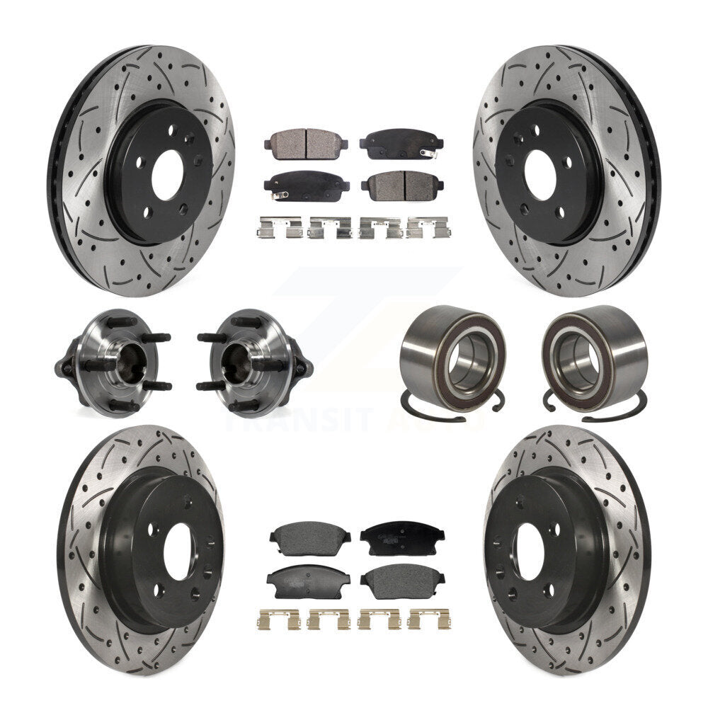 Hub Bearing Coat Brake Rotor Pads Front Rear Kit (10Pc) For Chevrolet Trax Buick
