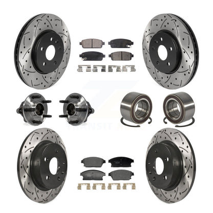 Hub Bearing Coat Brake Rotor Pads Front Rear Kit (10Pc) For Chevrolet Trax Buick