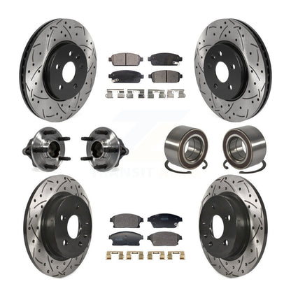 Hub Bearing Coat Brake Rotor Pads Front Rear Kit (10Pc) For Chevrolet Trax Buick