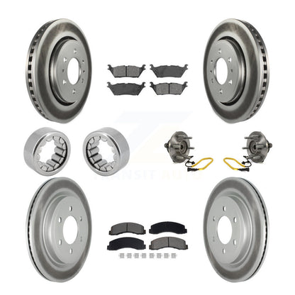 Hub Bearing Coated Brake Rotor And Pad Shoe Front Rear Kit (10Pc) For Ford F-150