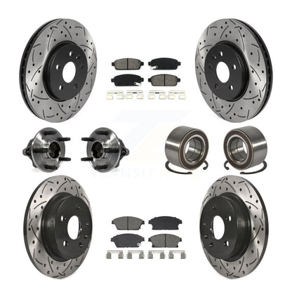 Hub Bearing Coat Brake Rotor Pads Front Rear Kit (10Pc) For Chevrolet Trax Buick
