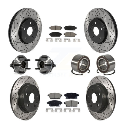 Hub Bearing Coat Brake Rotor Pads Front Rear Kit (10Pc) For Chevrolet Trax Buick