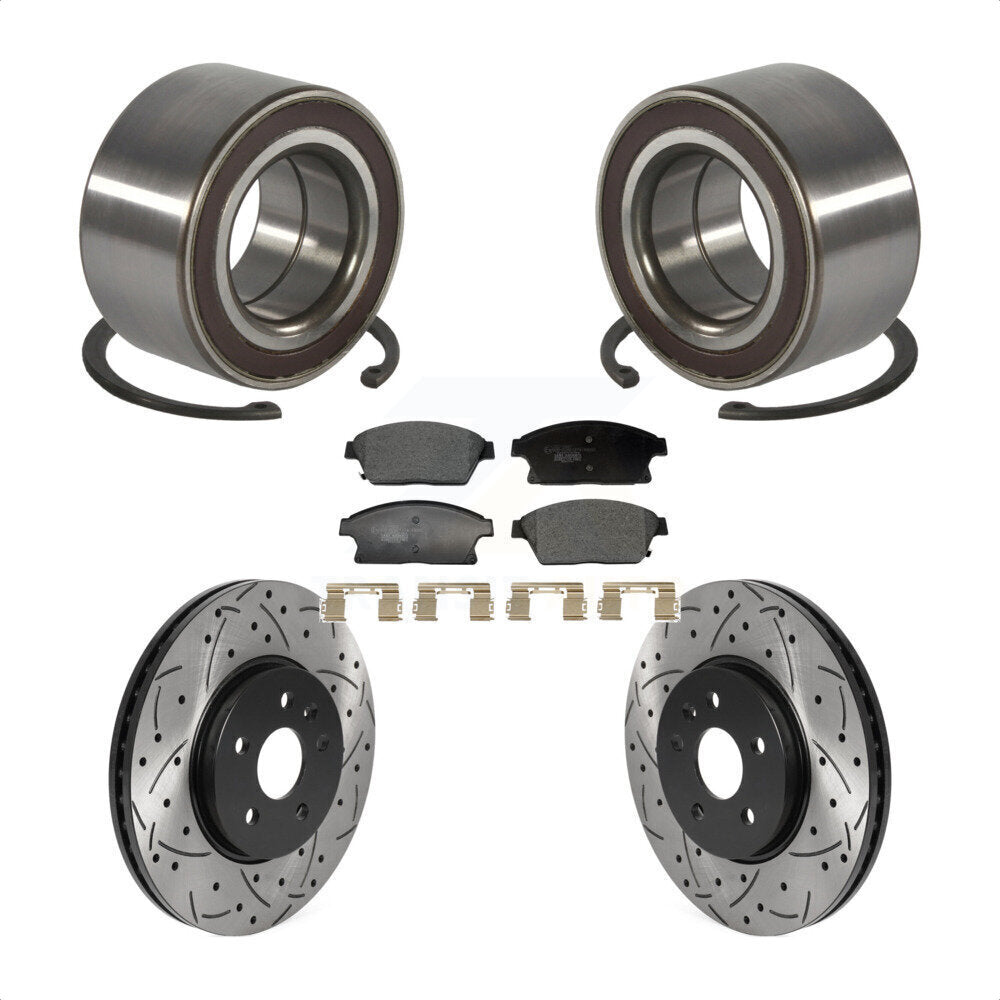 Wheel Bearing Coat Drill Slot Brake Rotor Pad Front Kit For Chevrolet Trax Buick