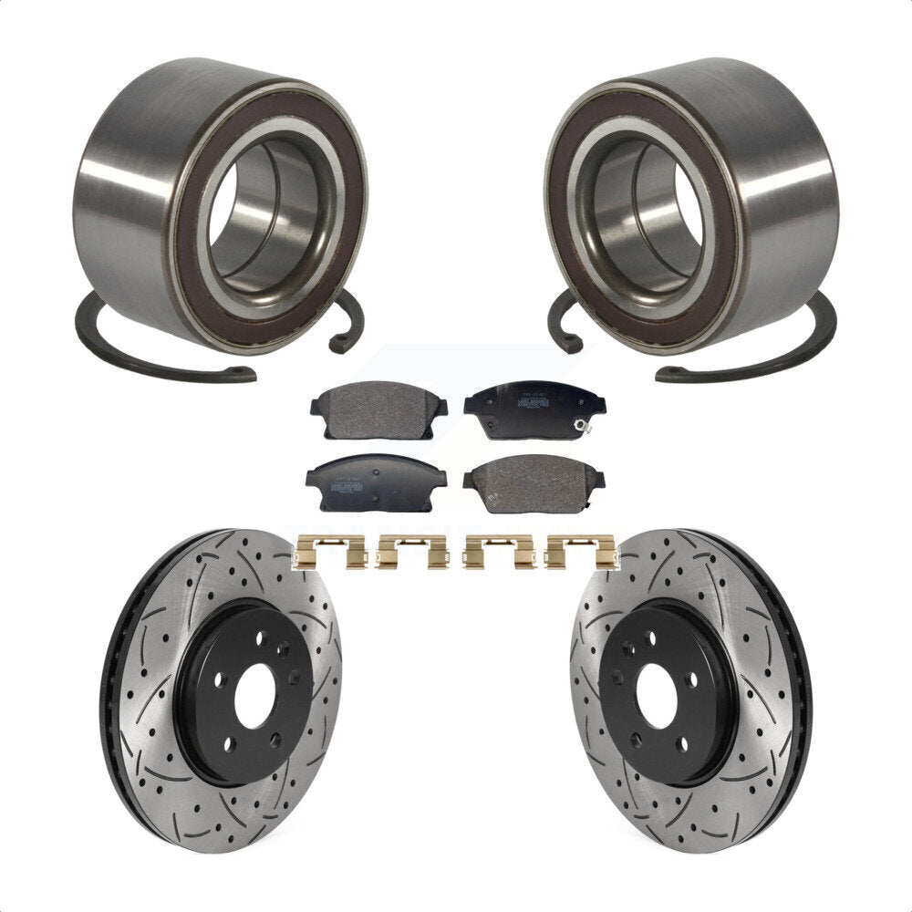 Wheel Bearing Coat Drill Slot Brake Rotor Pad Front Kit For Chevrolet Trax Buick