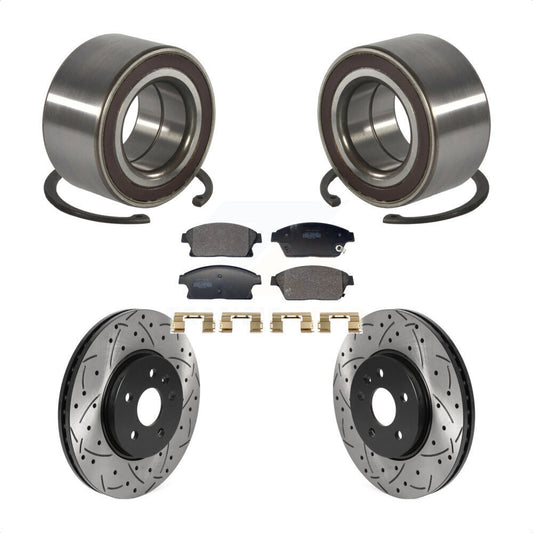 Wheel Bearing Coat Drill Slot Brake Rotor Pad Front Kit For Chevrolet Trax Buick