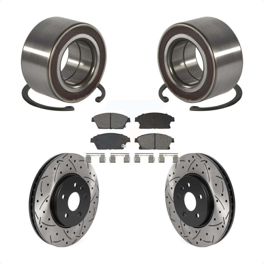 Wheel Bearing Coat Drill Slot Brake Rotor Pad Front Kit For Chevrolet Trax Buick
