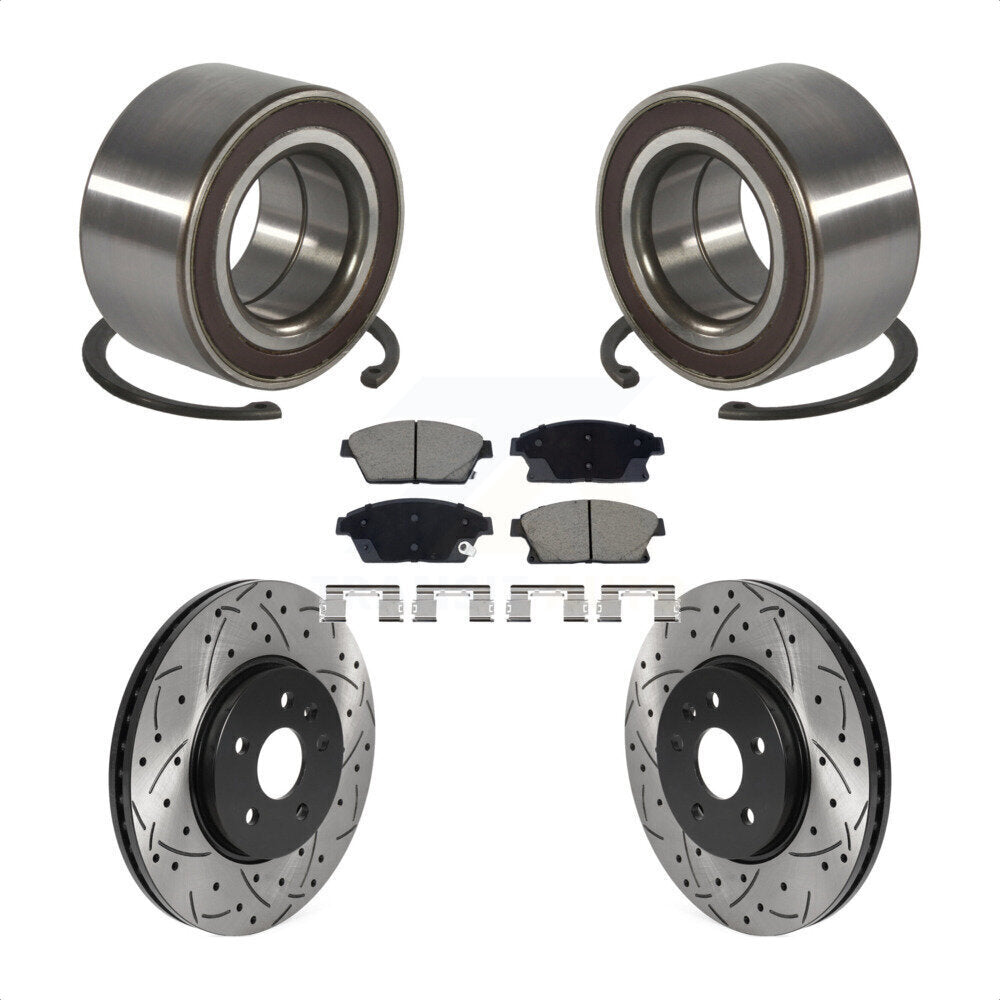 Wheel Bearing Coat Drill Slot Brake Rotor Pad Front Kit For Chevrolet Trax Buick