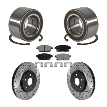 Wheel Bearing Coat Drill Slot Brake Rotor Pad Front Kit For Chevrolet Trax Buick